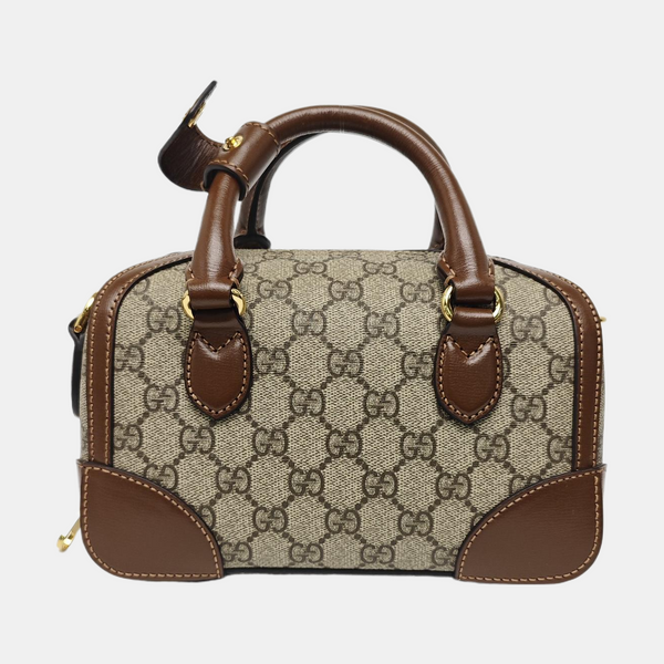 Monogram Coated Canvas Shoulder Bag Brown