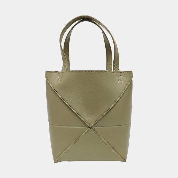 Puzzle Fold Mini Calfskin Green