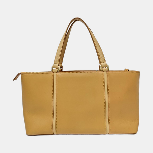 Calfskin Top Handle Bag Brown