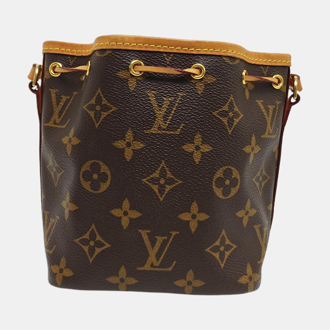 NÉONOÉ Nano Monogram Coated Canvas Brown