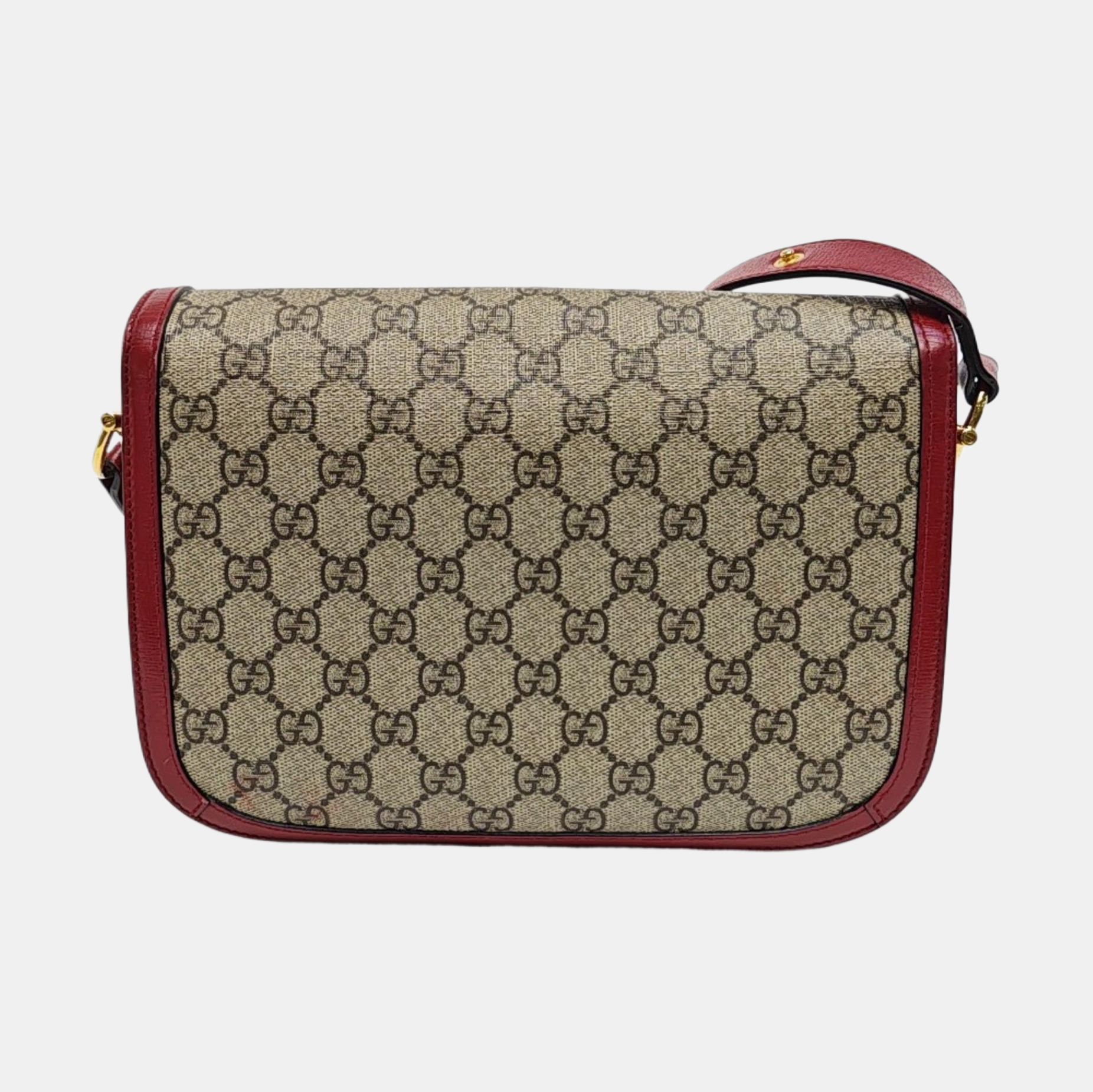 Horsebit 1955 Small Monogram Coated Canvas Beige