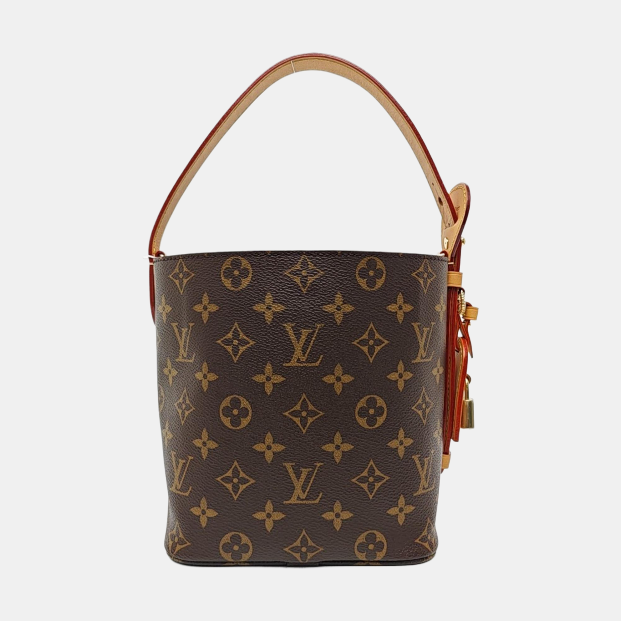 ALL IN BB Monogram Coated Canvas Brown