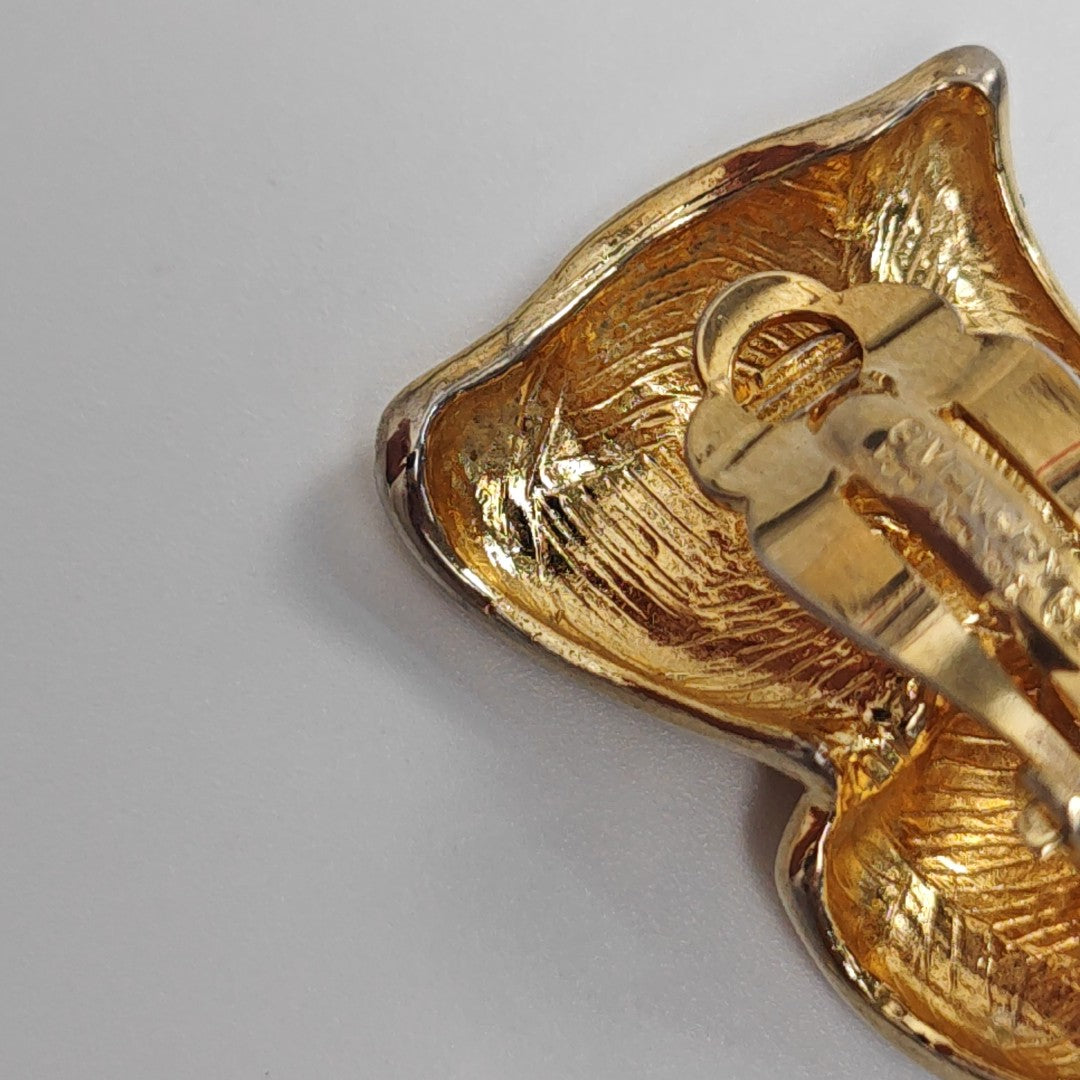 Metal Gold Clip On Earrings