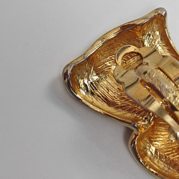 Metal Gold Clip On Earrings