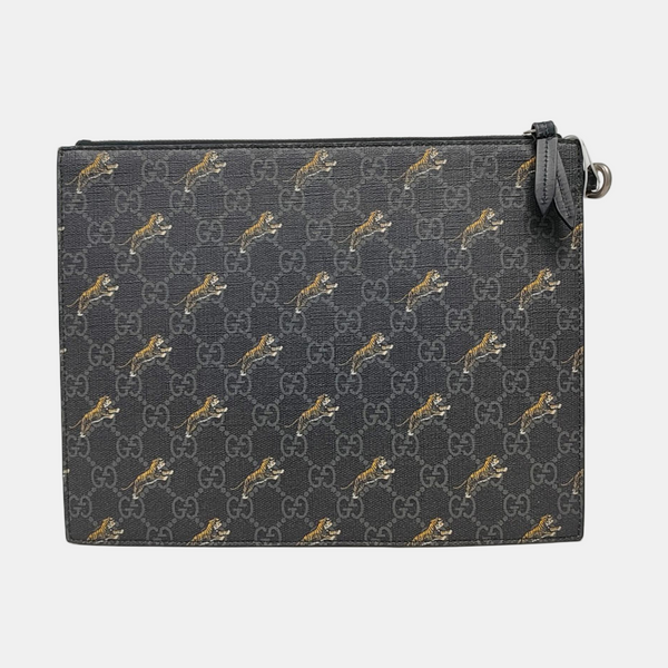 GG Supreme Monogram Coated Canvas Black