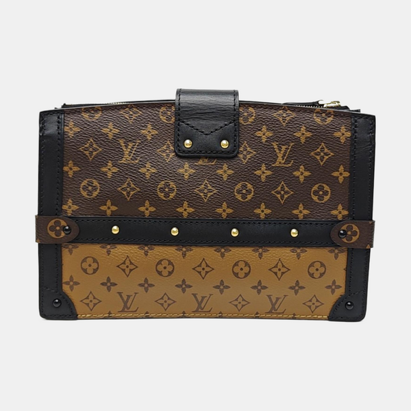 TRUNK Monogram Coated Canvas Brown