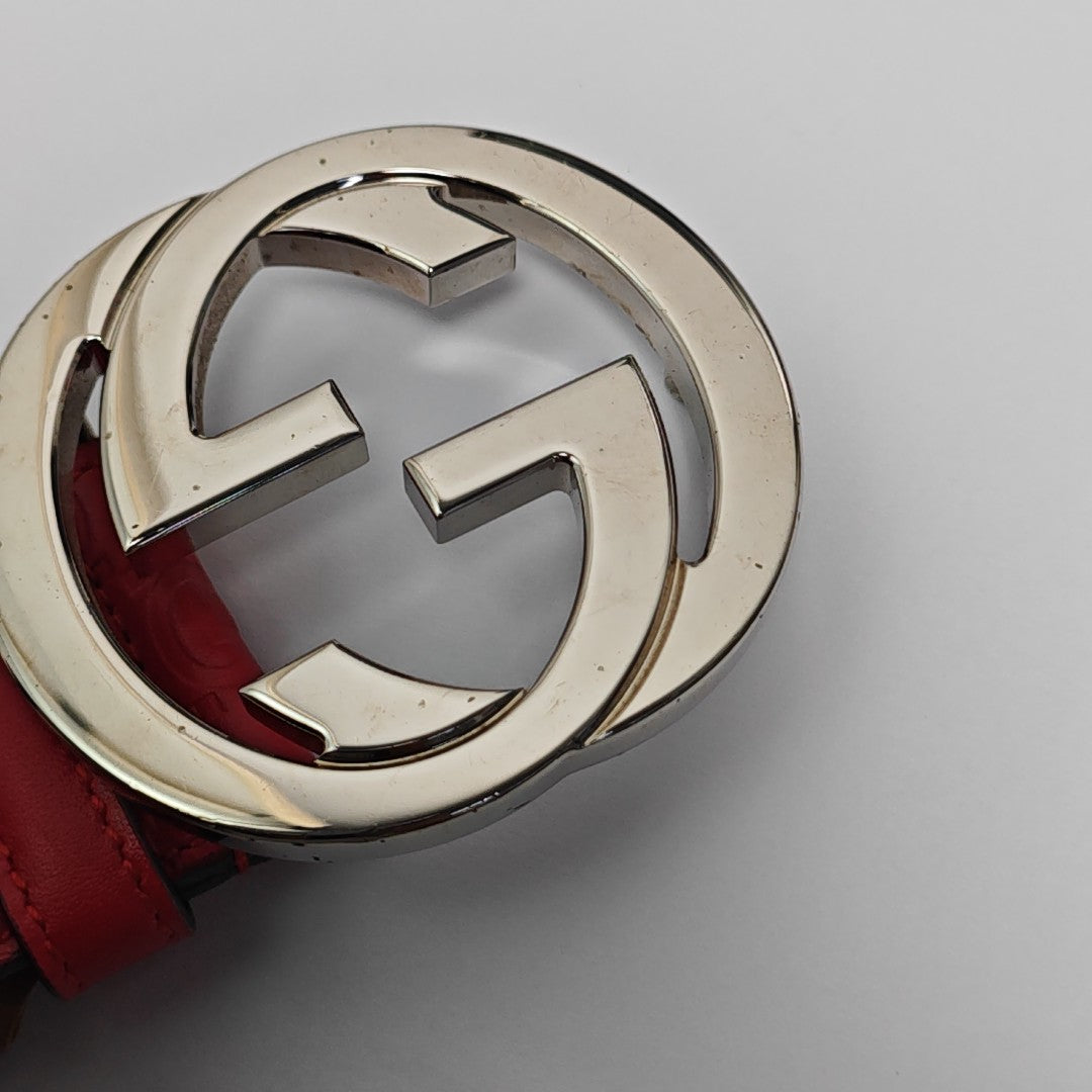 Leather Belt Red