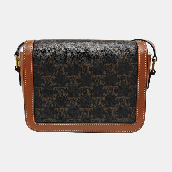 TRIOMPHE Small Coated Canvas Brown