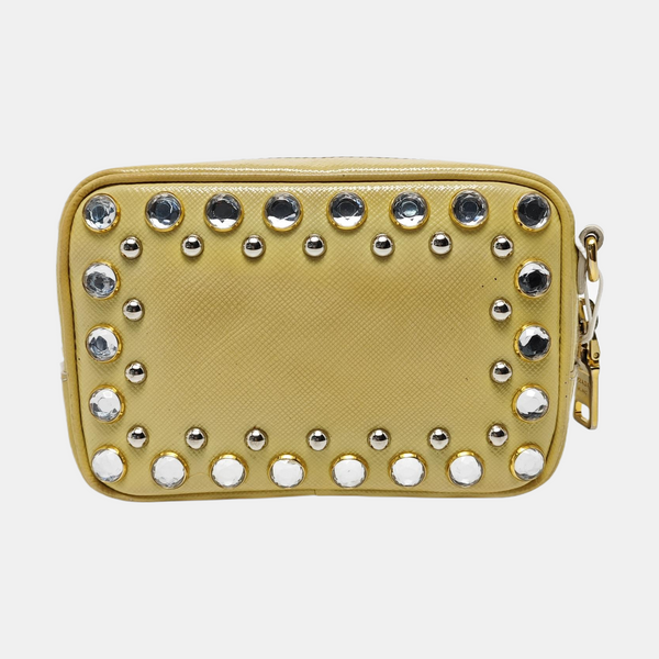 Vitello Phenix Camera Bag Saffiano Calfskin Yellow