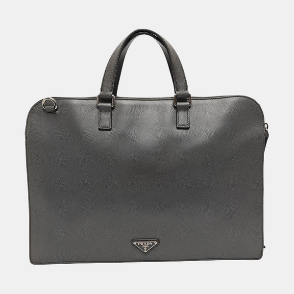 Saffiano Calfskin Crossbody Bag Gray