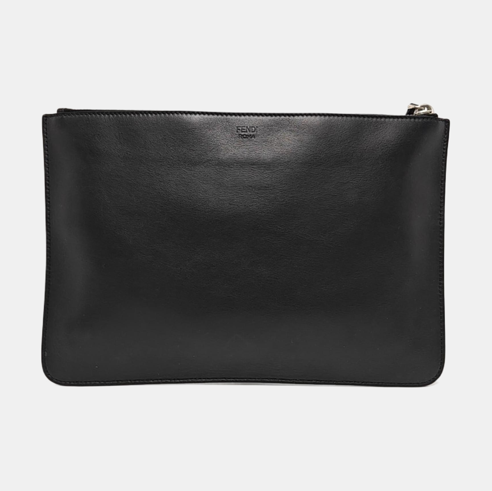 Authenticated pre-owned  Monster Calfskin Black - Clutch at Looply