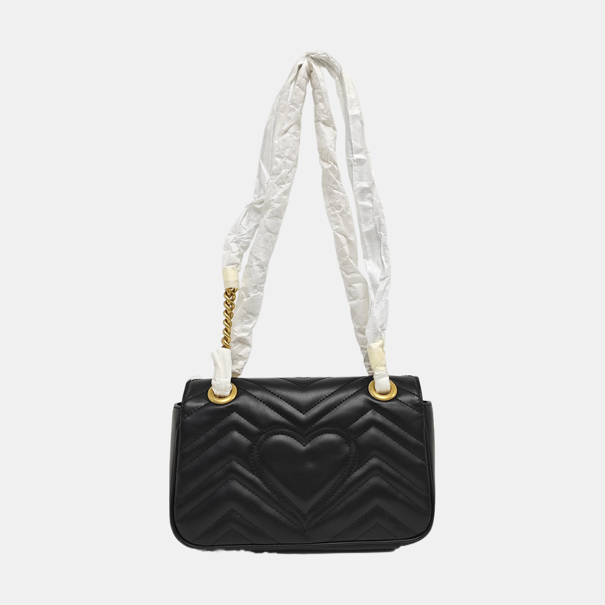 GG Marmont Small Quilted Calfskin Black
