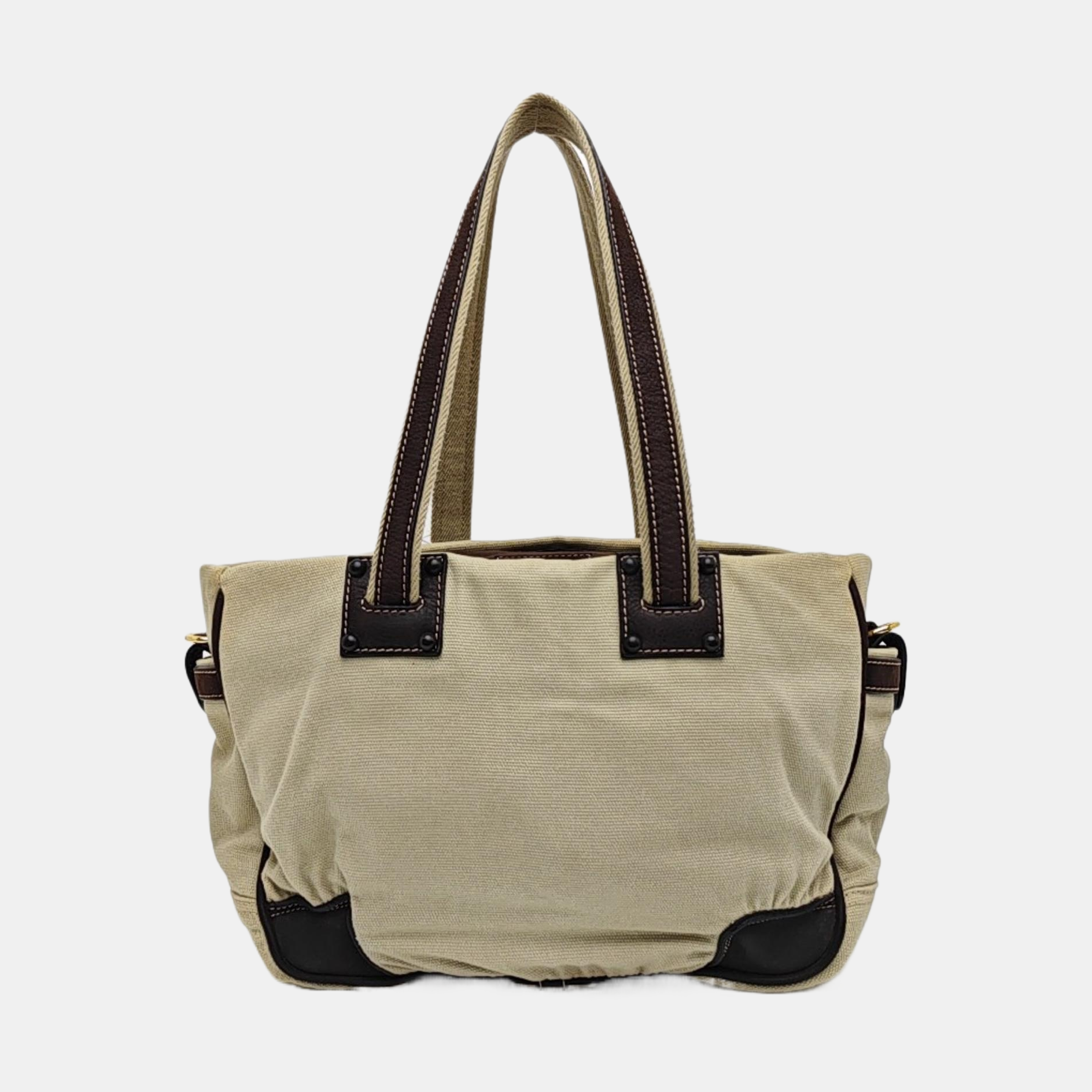 Canvas Shoulder Bag Beige