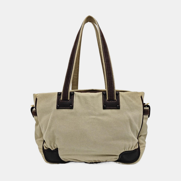 Canvas Shoulder Bag Beige