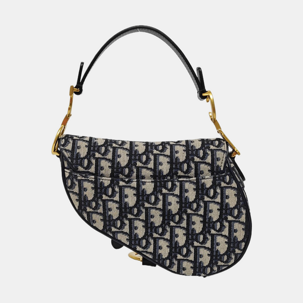 Saddle Mini Oblique Canvas Blue