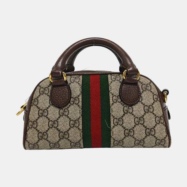 Ophidia Mini Monogram Coated Canvas Beige