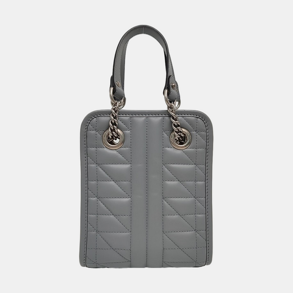 GG Marmont Mini Quilted Calfskin Gray