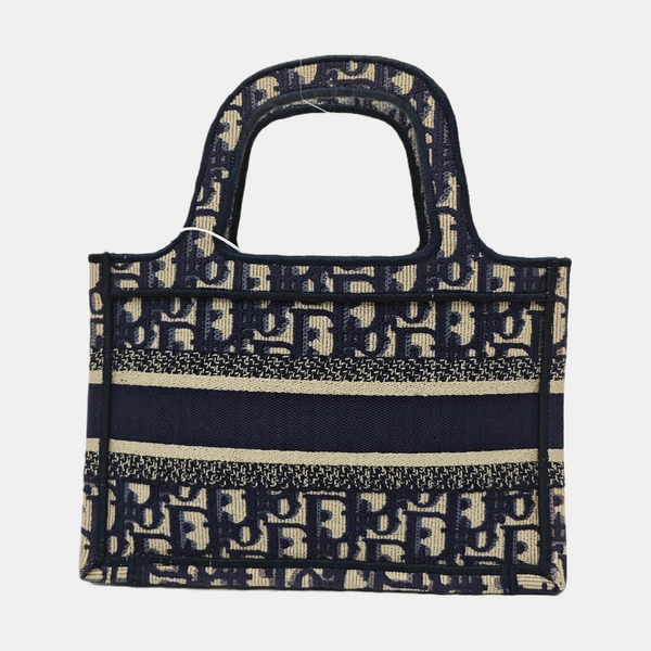 Book Tote Mini Canvas Blue