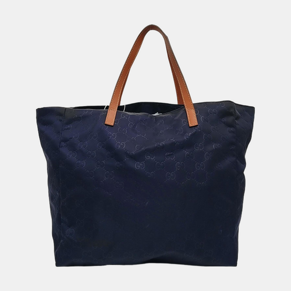Monogram Nylon Tote Bag Black