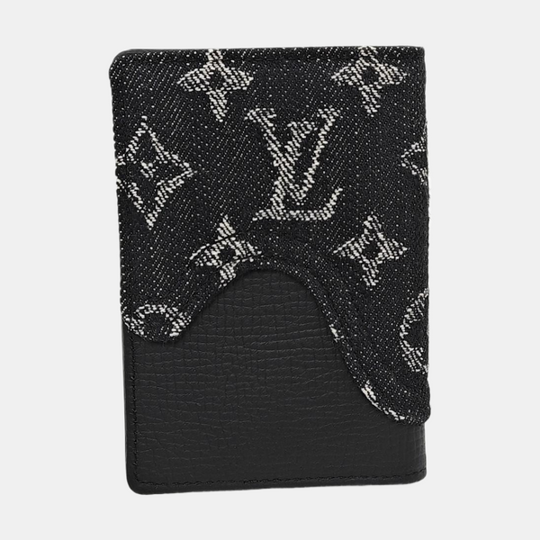 Monogram Calfskin Card Holder Black