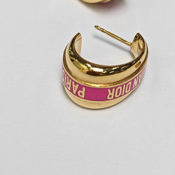 Dior Code Metal Gold Stud Earrings