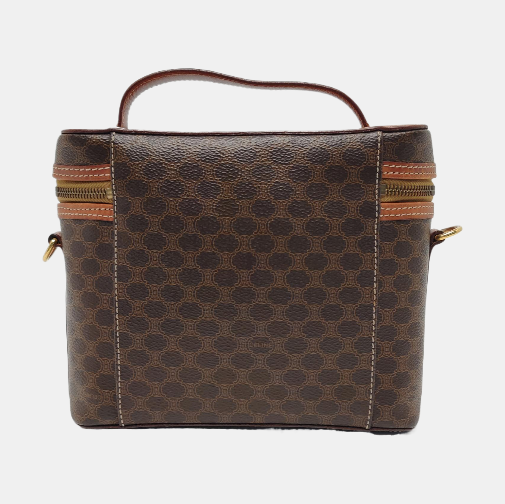 MACADAM TOP HANDLE COSMETIC BAGS Coated Canvas Brown