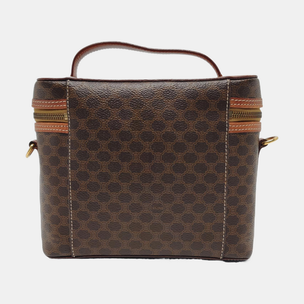 MACADAM TOP HANDLE COSMETIC BAGS Coated Canvas Brown
