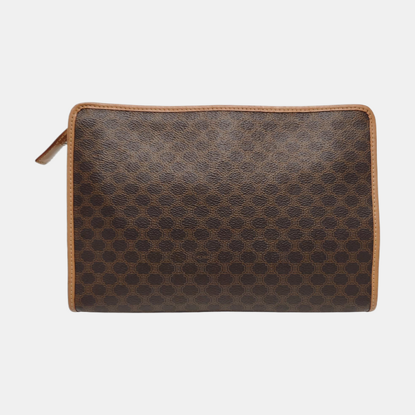 MACADAM CLUTCHES Coated Canvas Brown