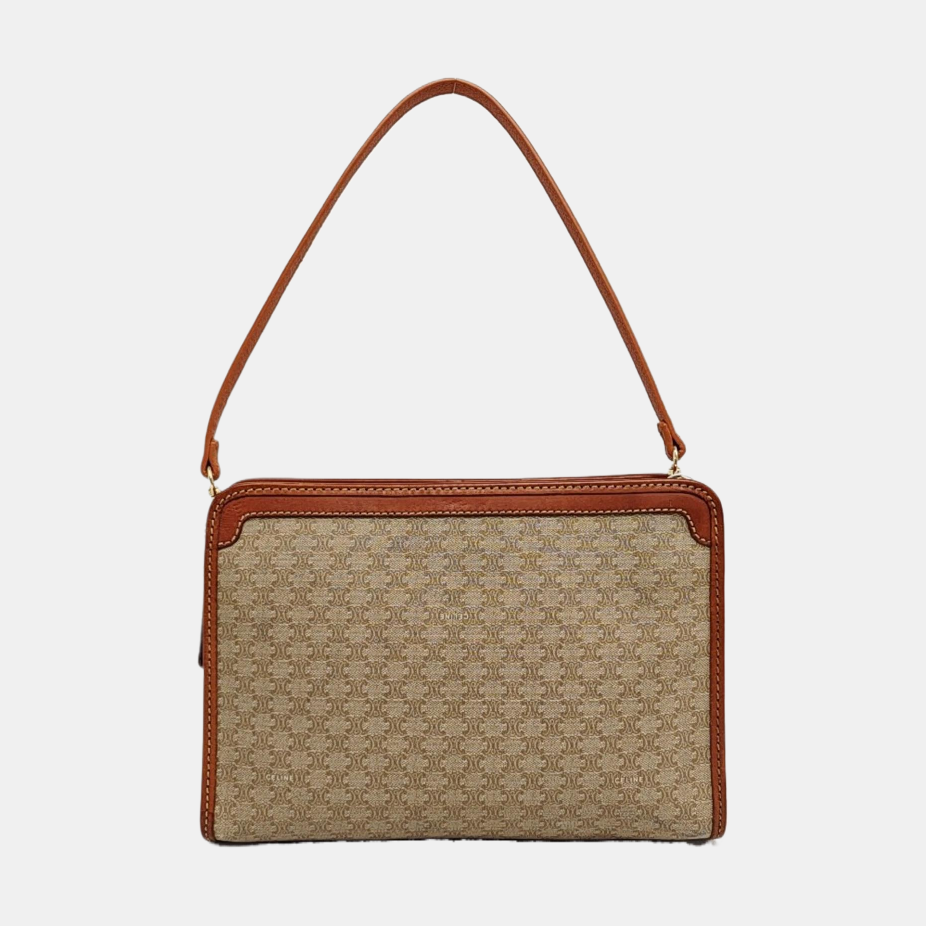 MACADAM CLUTCHES Coated Canvas Beige