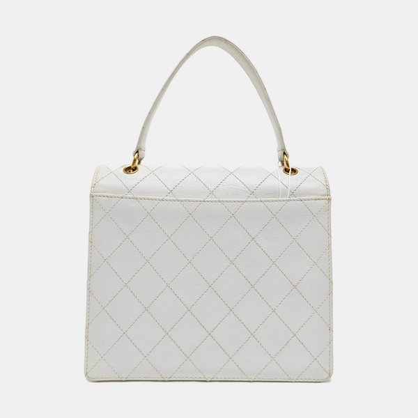 Quilted Calfskin White
