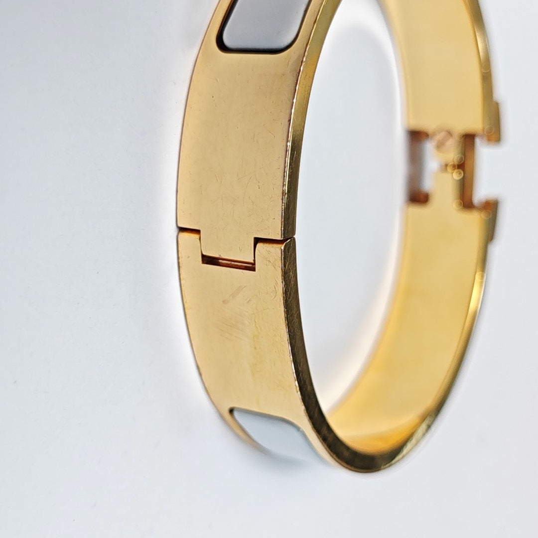 Clic H Metal Gold Bangle