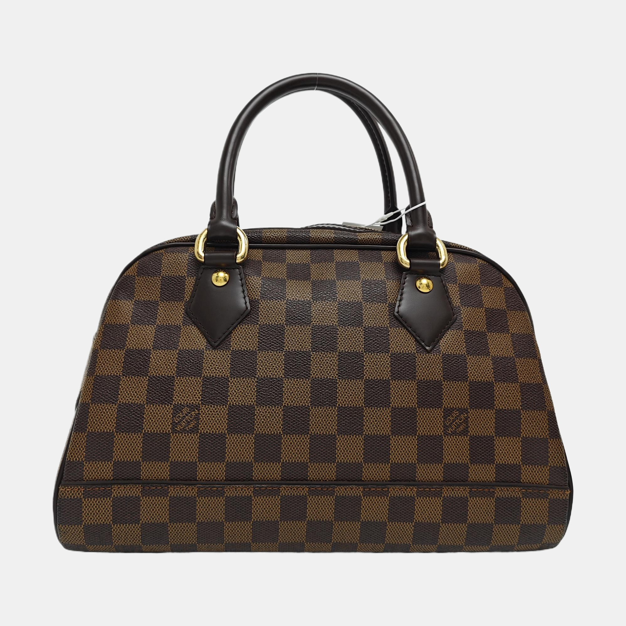 DUOMO Damier Ebene Coated Canvas Brown