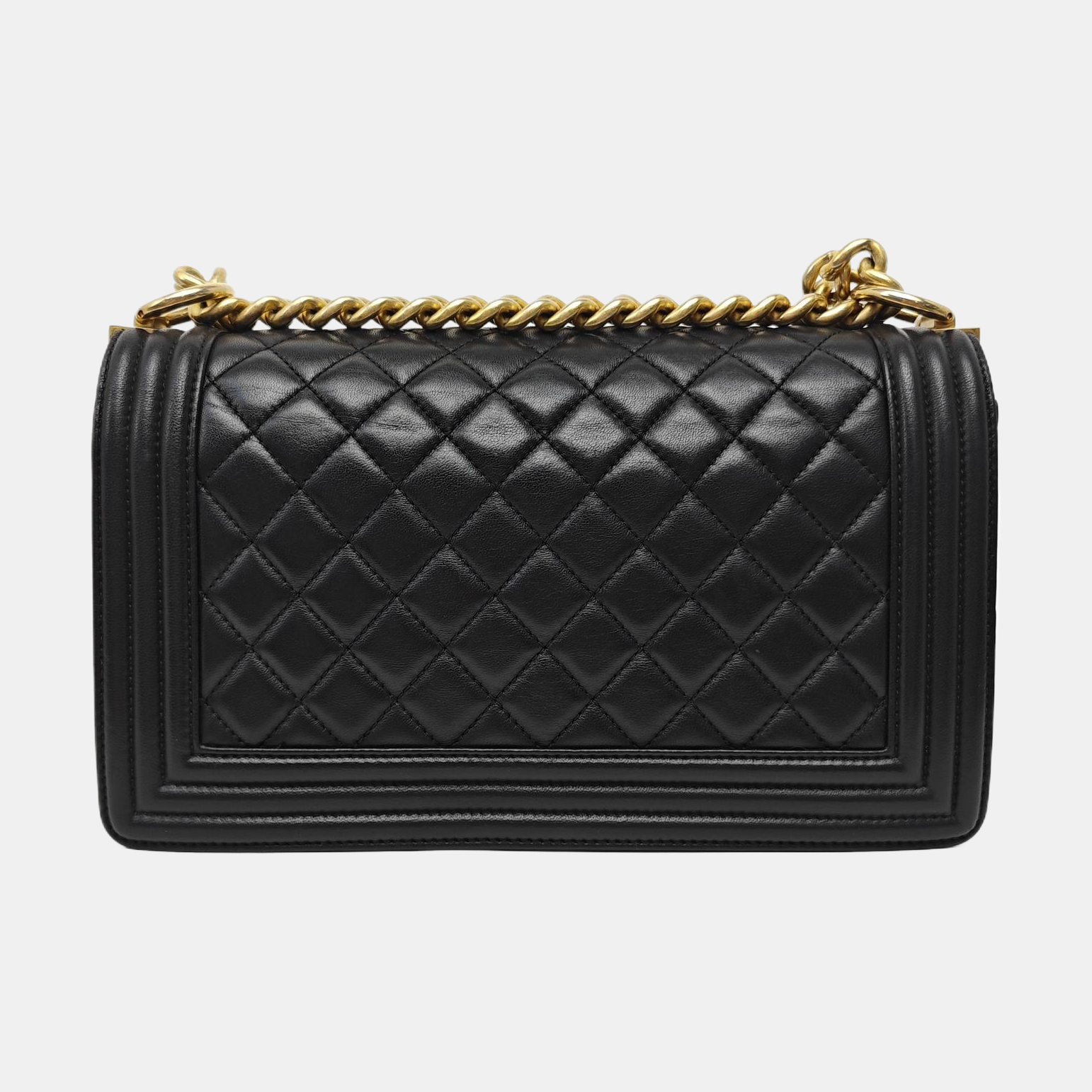 BOY CHANEL Medium Quilted Lambskin Black