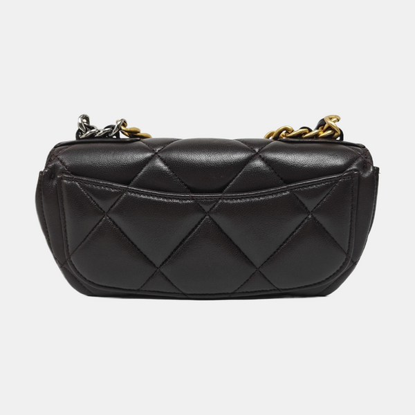 CHANEL 19 Quilted Lambskin Brown