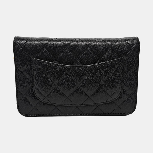 WOC Quilted Grained Calfskin Black
