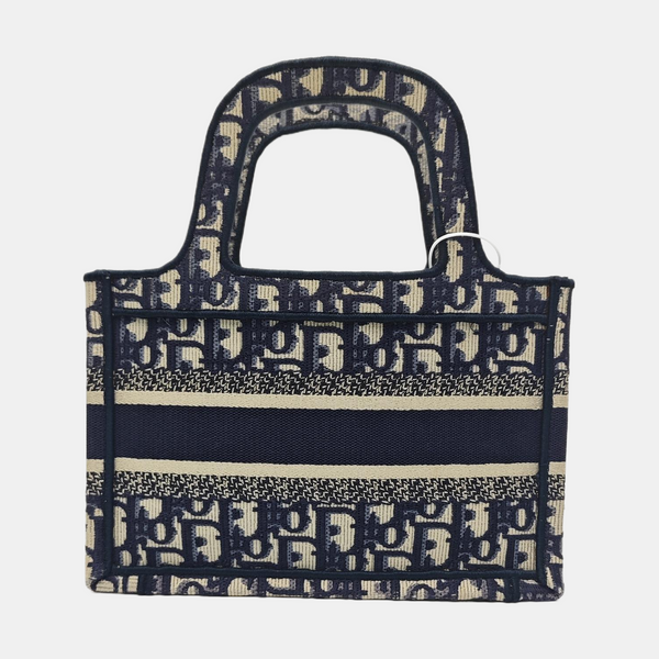 Book Tote Mini Oblique Canvas Blue