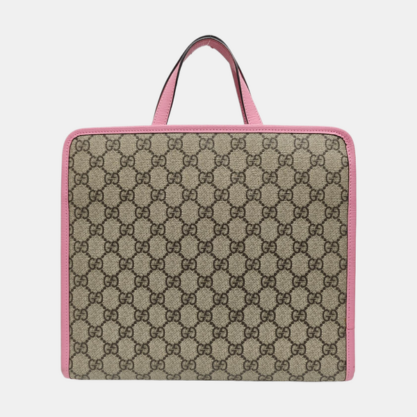Children’s GG Bucket Monogram Coated Canvas Beige