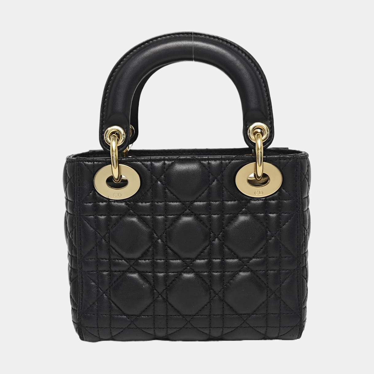 Lady Dior Mini Cannage Piel de cordero Negro