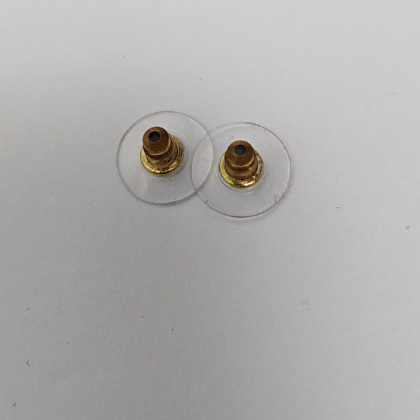 Metal Red Stud Earrings