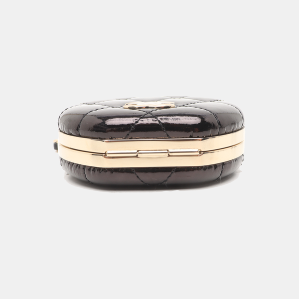 Quilted Patent Lambskin Black