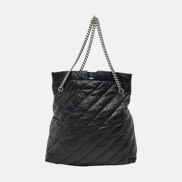 Crush Medium Quilted Calfskin Black