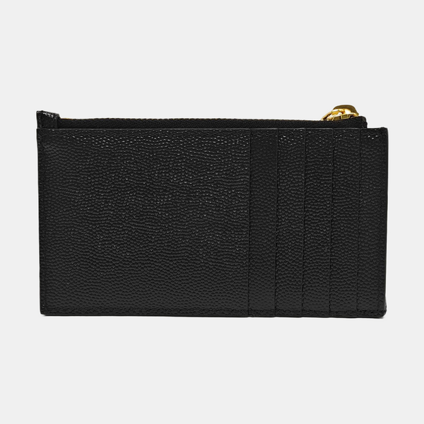 FRAGMENTS Chevron Calfskin Black Card Holder