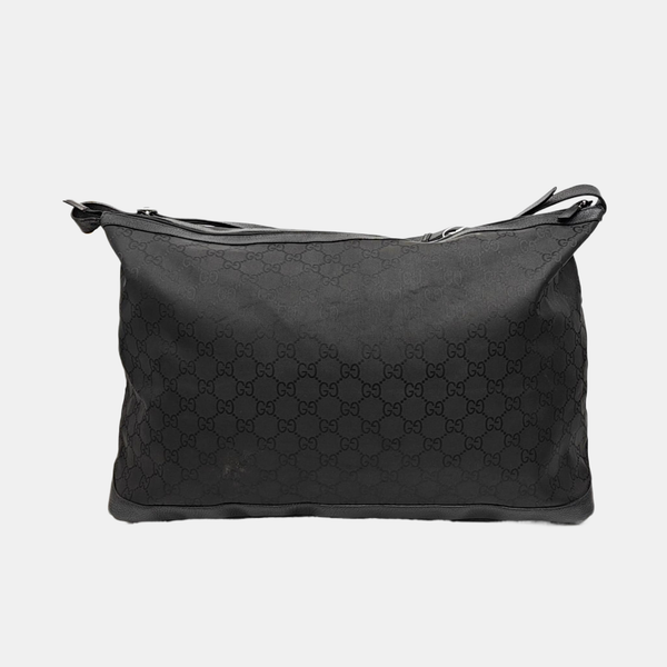 Monogram Nylon Shoulder Bag Black