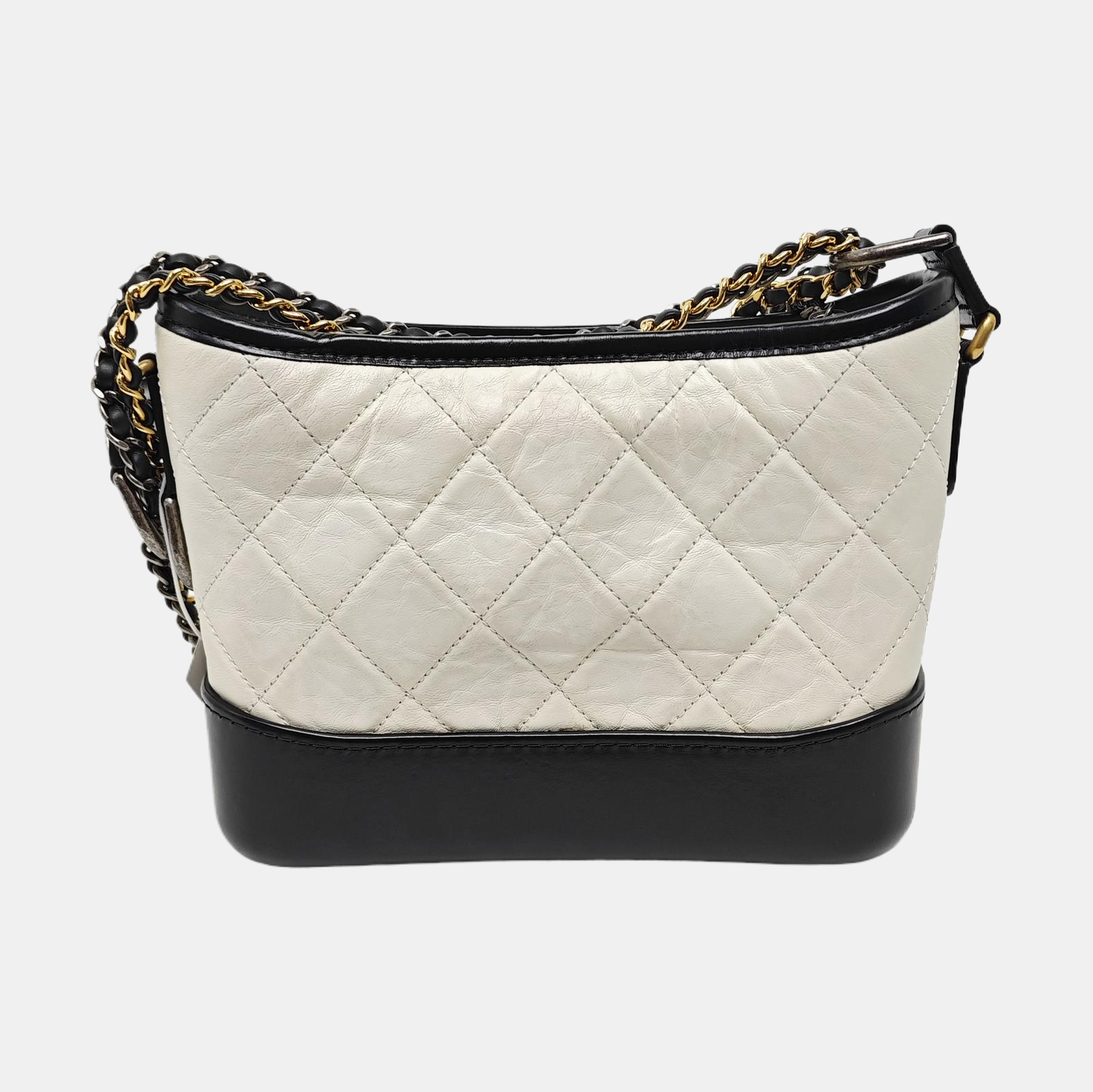 Authenticated pre-owned  GABRIELLE Small Quilted Calfskin White - Shoulder Bag at Looply