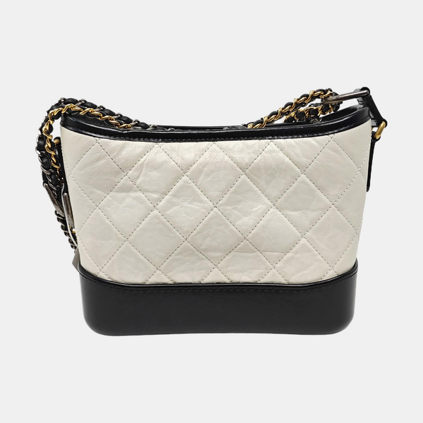 Authenticated pre-owned  GABRIELLE Small Quilted Calfskin White - Shoulder Bag at Looply