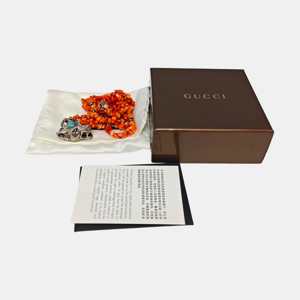 925 Sterling Silver Orange Necklace
