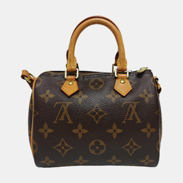 SPEEDY Nano Monogram Coated Canvas Brown