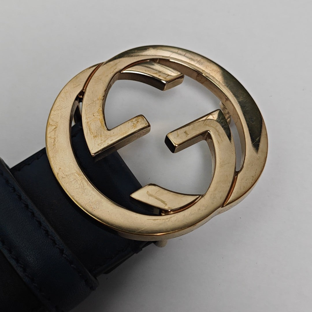 Leather Belt Blue