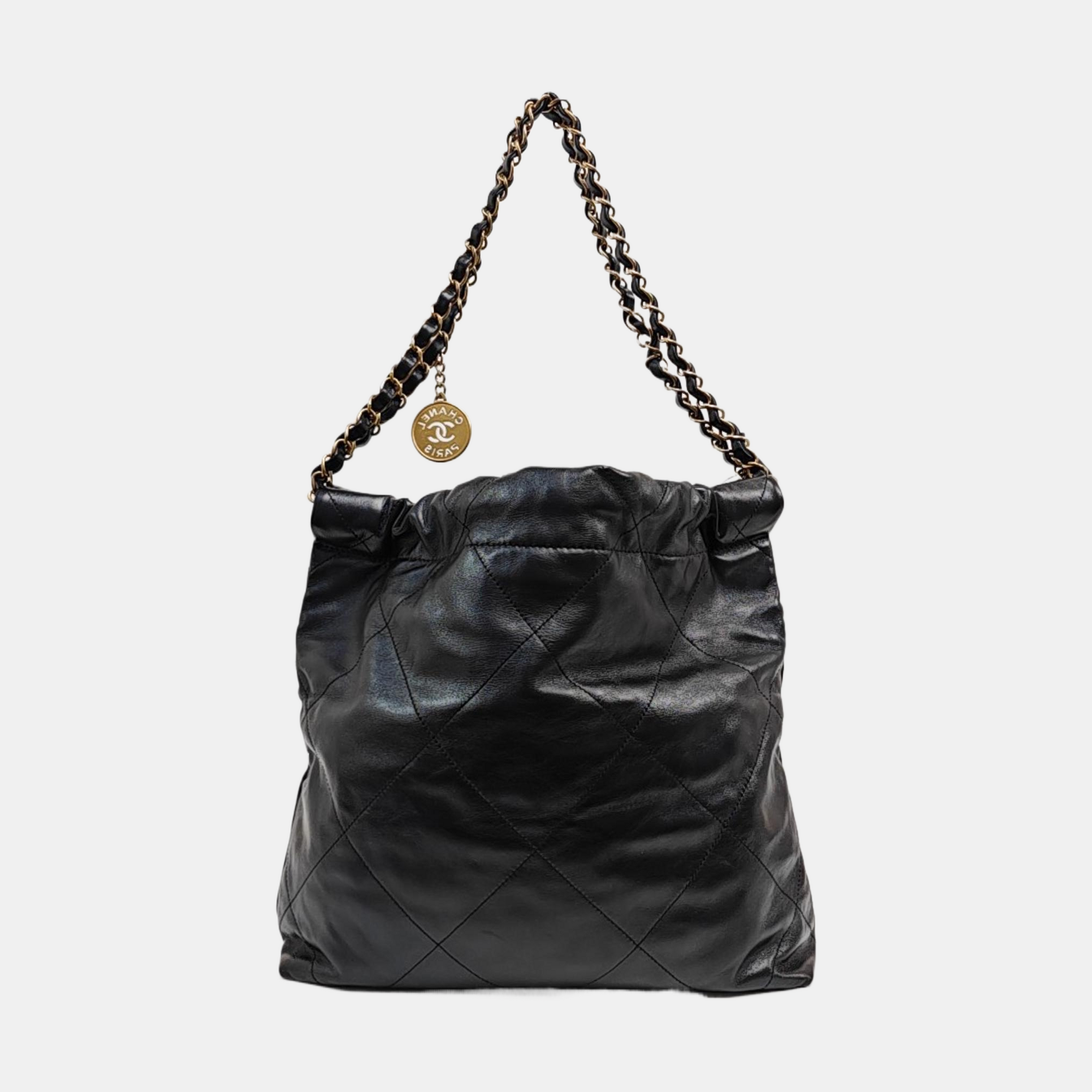 CHANEL 22 Small Quilted Calfskin Black
