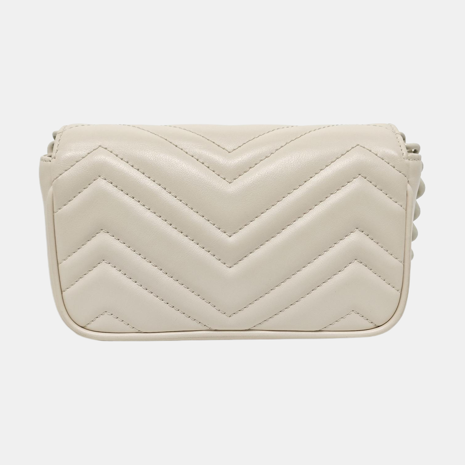GG Marmont Mini Quilted Calfskin White